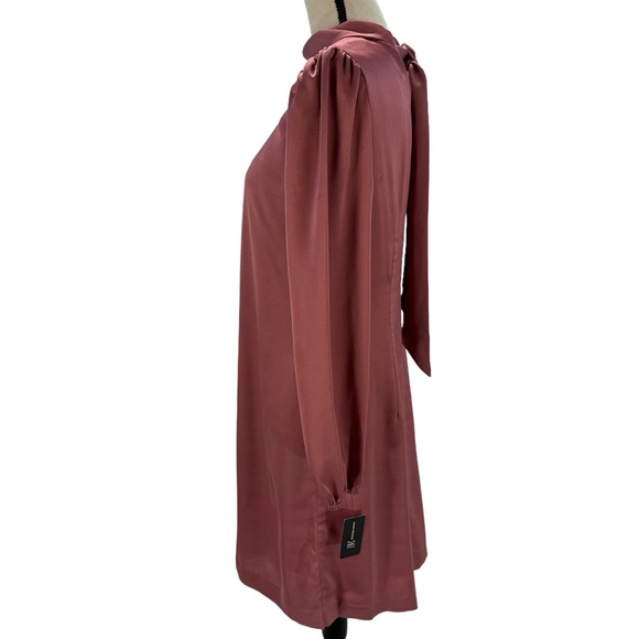 International Concepts Long Sleeve High Neck Back Bow Midi Dress - Pink - Medium - Picture 4 of 10